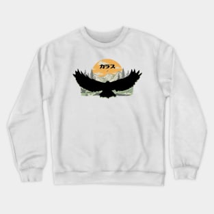 Black raven bird Crewneck Sweatshirt